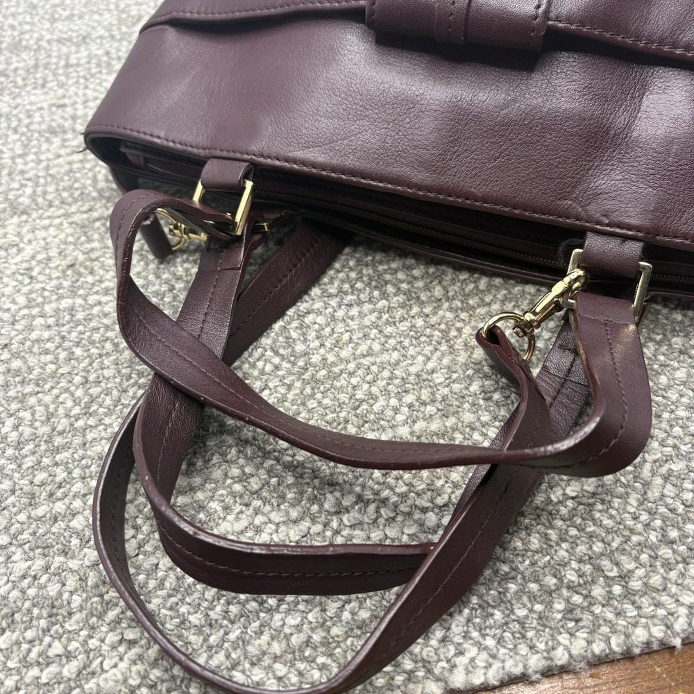 Etienne Aigner Brown Leather Handbags Hand Or Shoulder Straps Pockets VTG - Picture 3 of 15